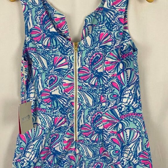 Lilly Pulitzer For Target NWT My Fans Sleeveless Split Neck Shift Mini Dress Wo - Picture 10 of 16